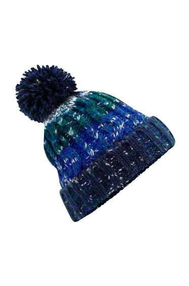 Beechfield Unisex Adult Corkscrew Pom Pom Beanie - Alpine Blues