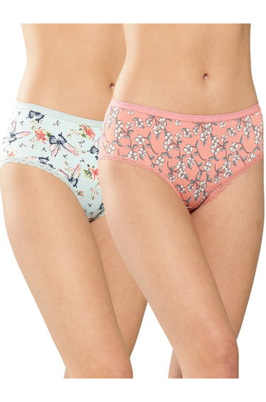 Pack of 2 - Floral Print Hipster Briefs