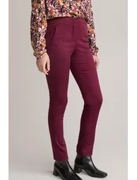 Stretch Straight Trousers in Cotton Mix, Length 30.5"