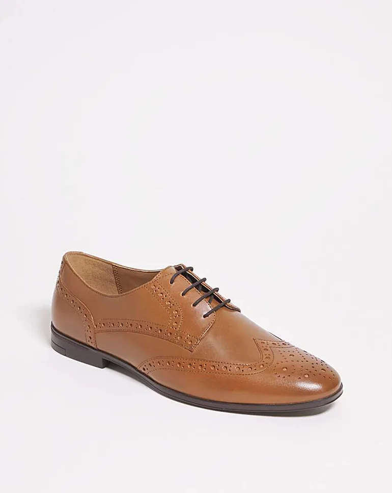 Formal Leather Brogue Wide