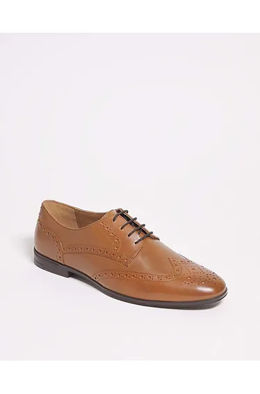 Formal Leather Brogue Wide