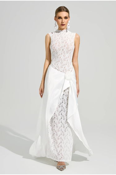 Kandinsky White Lace Formal Dress