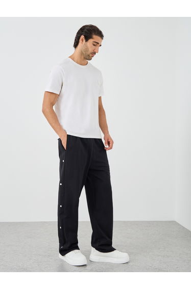 Embroidered Logo Oversized Joggers with Drawstring