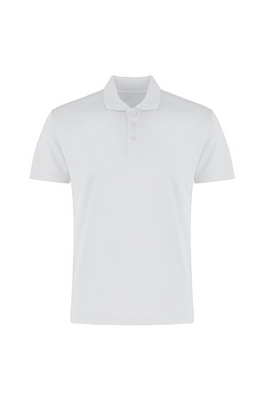Kustom Kit Mens Cooltex Plus Micro Mesh Polo Shirt - White