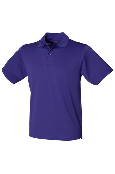 Henbury Mens Coolplus® Pique Polo Shirt - Bright Purple