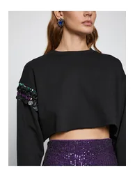 Sweatshirt - Black - Regular fit - 4