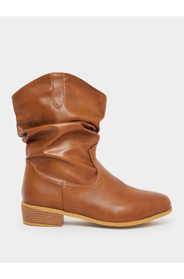 Women Brown Slouch Ankle Boots