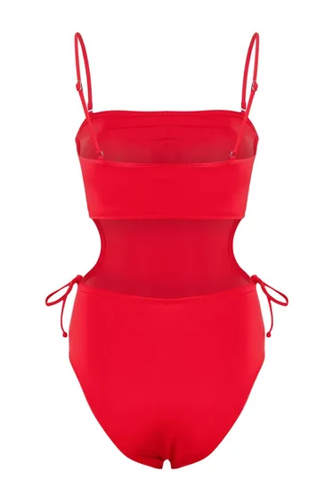بدلة سباحة ترينديول باللون الأحمر