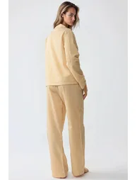 طقم بيجاما قطن مخططة  - 1