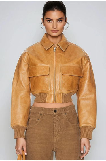 Demon Crop Deconstruct Leather Jacket