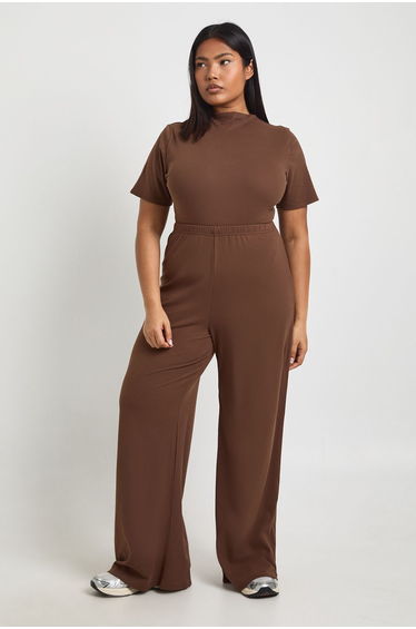 Plus Ultra Soft Wide Leg Trouser - chocolate