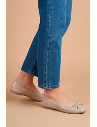Penny Faux Patent Leather Comfort Ballerinas