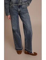 Vintage Released Hem Straight Leg Jeans - 1