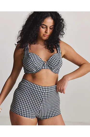 Gingham Bikini Shorts