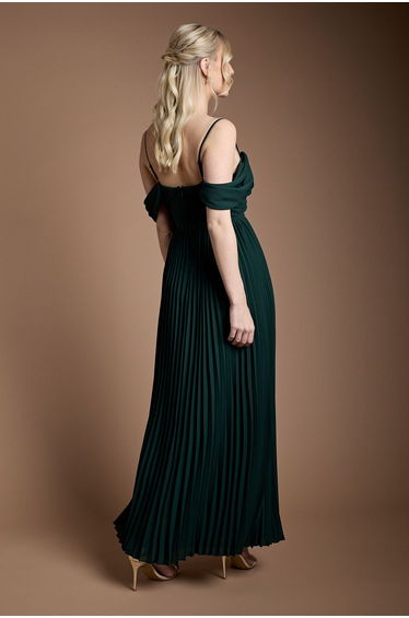 Bardot Pleated Maxi Bridesmaid Dress product thumbnail 3