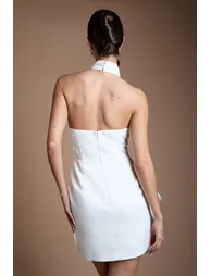 Satin Woven Bridal Mini Dress - 2