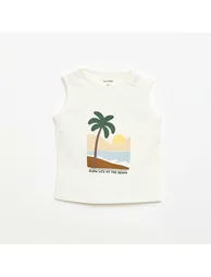 2-Piece Tank Top & Shorts Set WHITE - 1