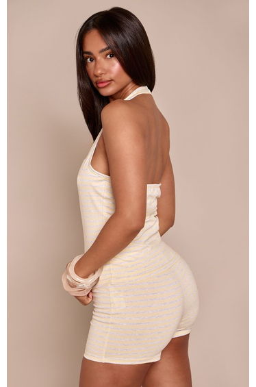 Petite Butter Yellow Striped Mini Shorts Co-ord product thumbnail 3