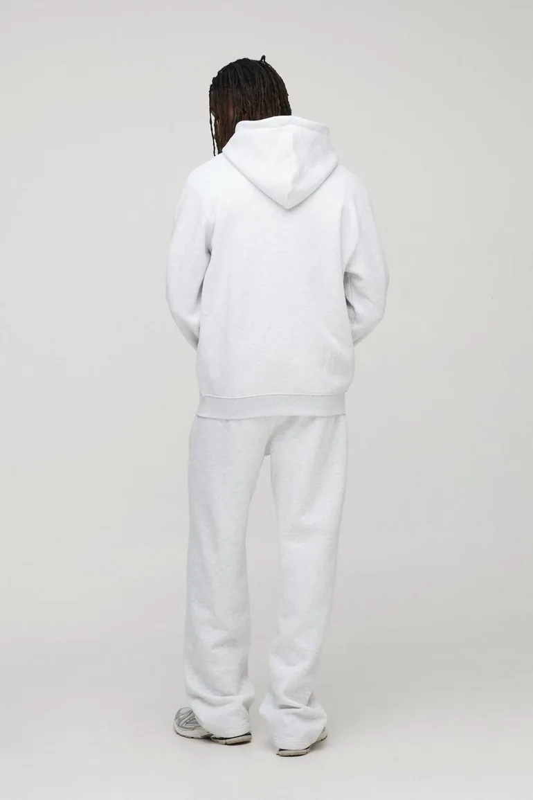 Tall Basic Regular Zip Through Hoodie - grey marl - 1