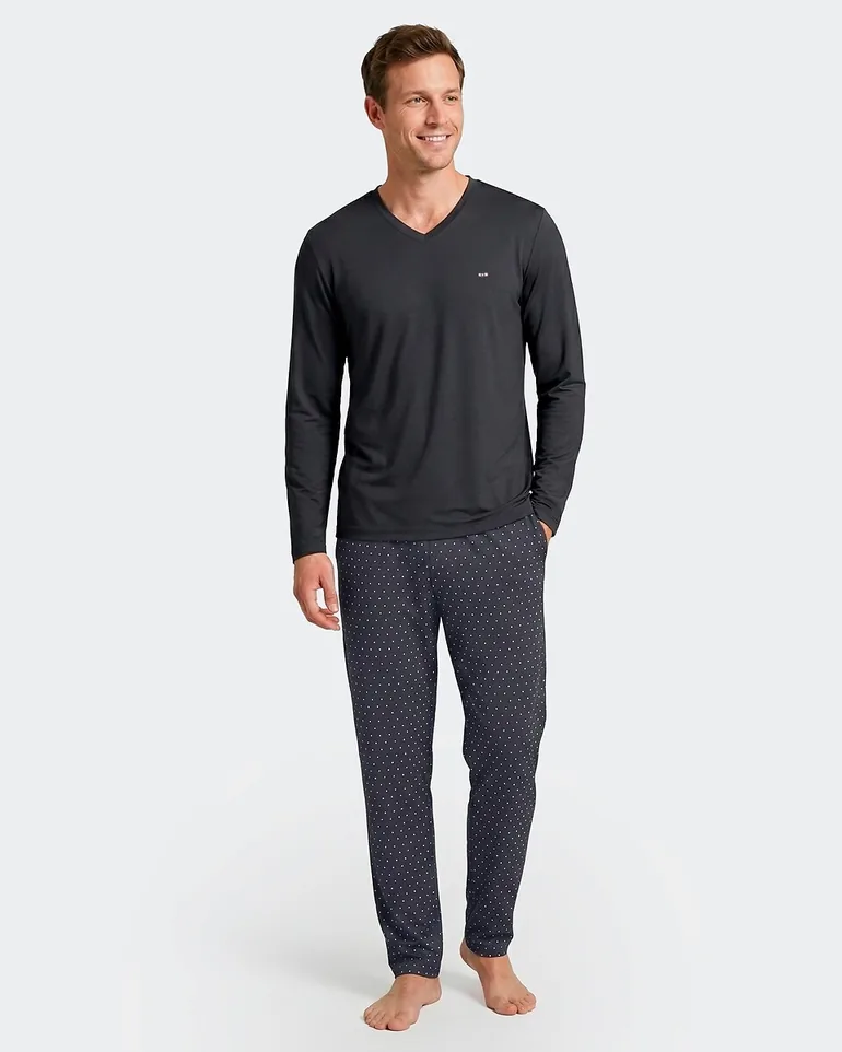 Pyjamas with Polka Dot Trousers