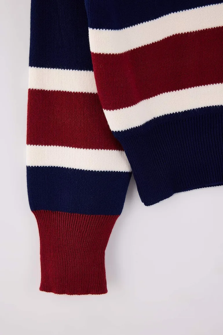 Navy Blue Girls' Sweater - 6
