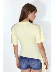 BUSEM Oversized Crew Neck Drape Blouse - 3