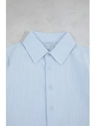 Blue Slogan Knitted Bottom - Top Set - 1