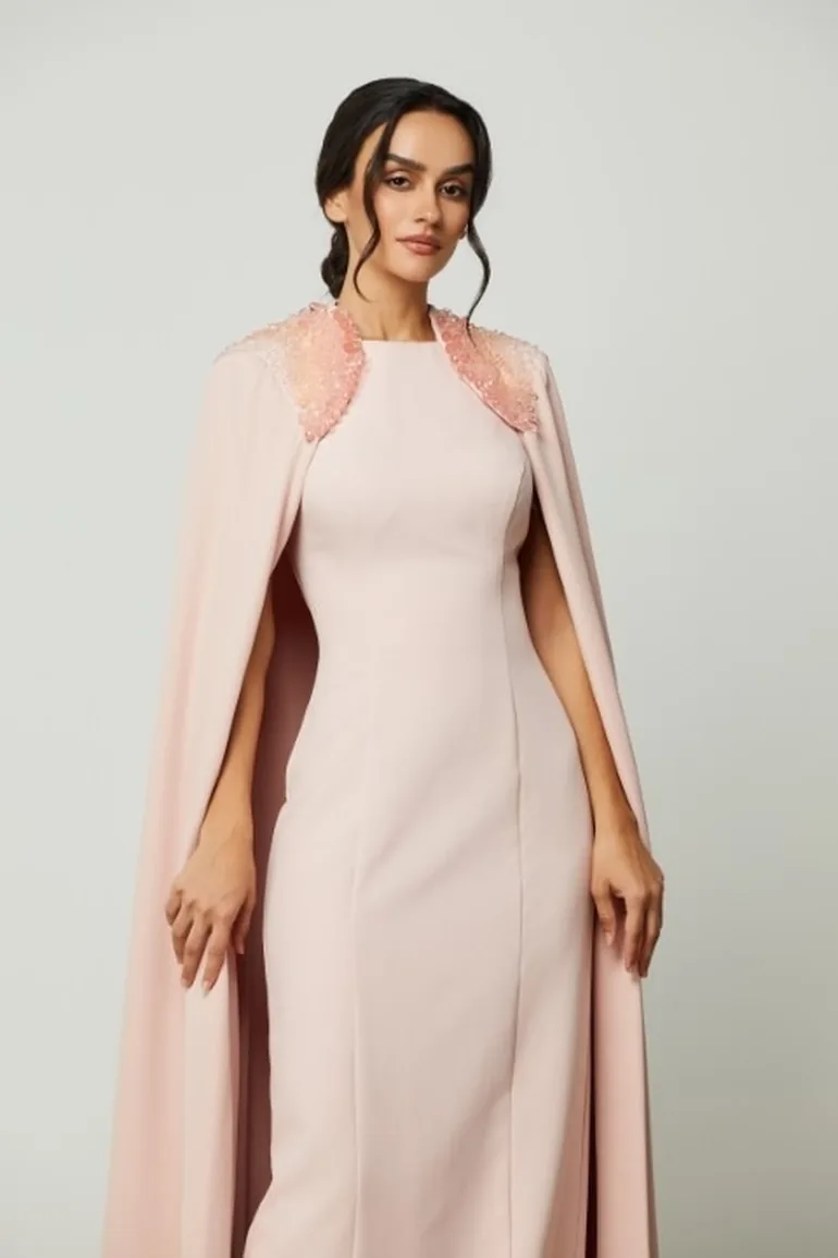 Elegant Cape Dress - 1