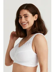Cotton Non-Underwired Minimiser Bra - 4