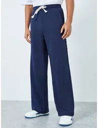 Men Navy Minimal Print Relaxed Fit Joggers - 1