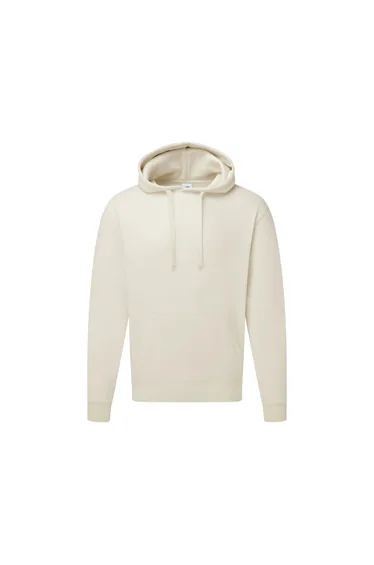 Russell Mens Authentic Hooded Sweatshirt / Hoodie - Natural