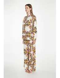 Citrus Scarf Print Long Sleeve Shirt - 2