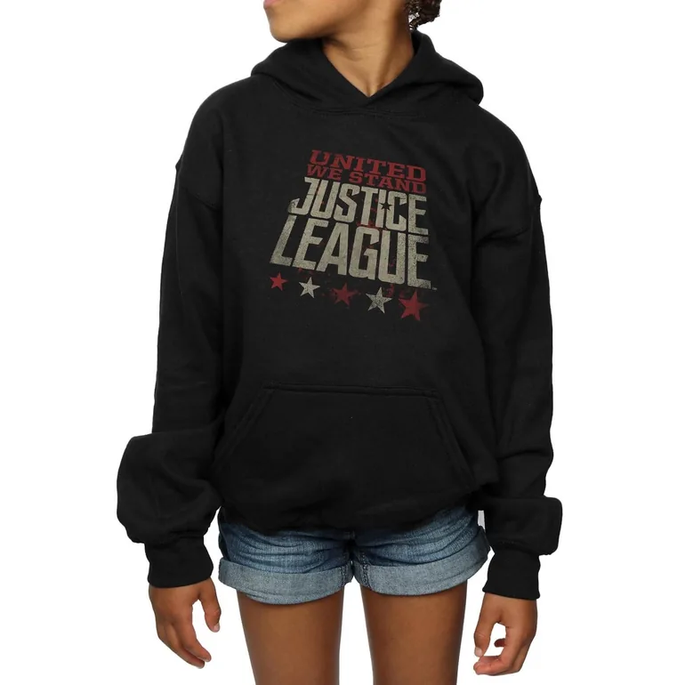 DC Comics Girls Justice League Movie United We Stand Hoodie - Black - 3