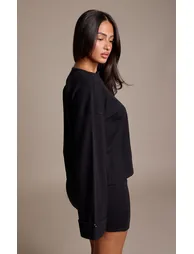 Petite Black Knit Turn Up Hem Cardigan - 2