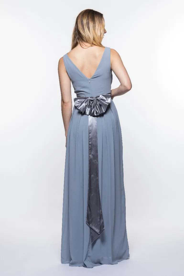 TFNC Kily Blue Grey Maxi Dress - 3