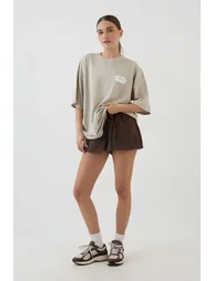 DSGN Studio Sport Bubble Print Oversized T-shirt - stone
