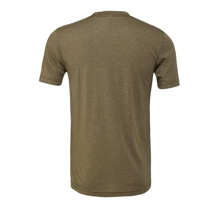 Bella + Canvas Adults Unisex Tri-Blend T-Shirt - Military Green - 1