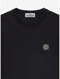 Stone Island Boys 30/1 Cotton Jersey T-Shirt in Black - 2