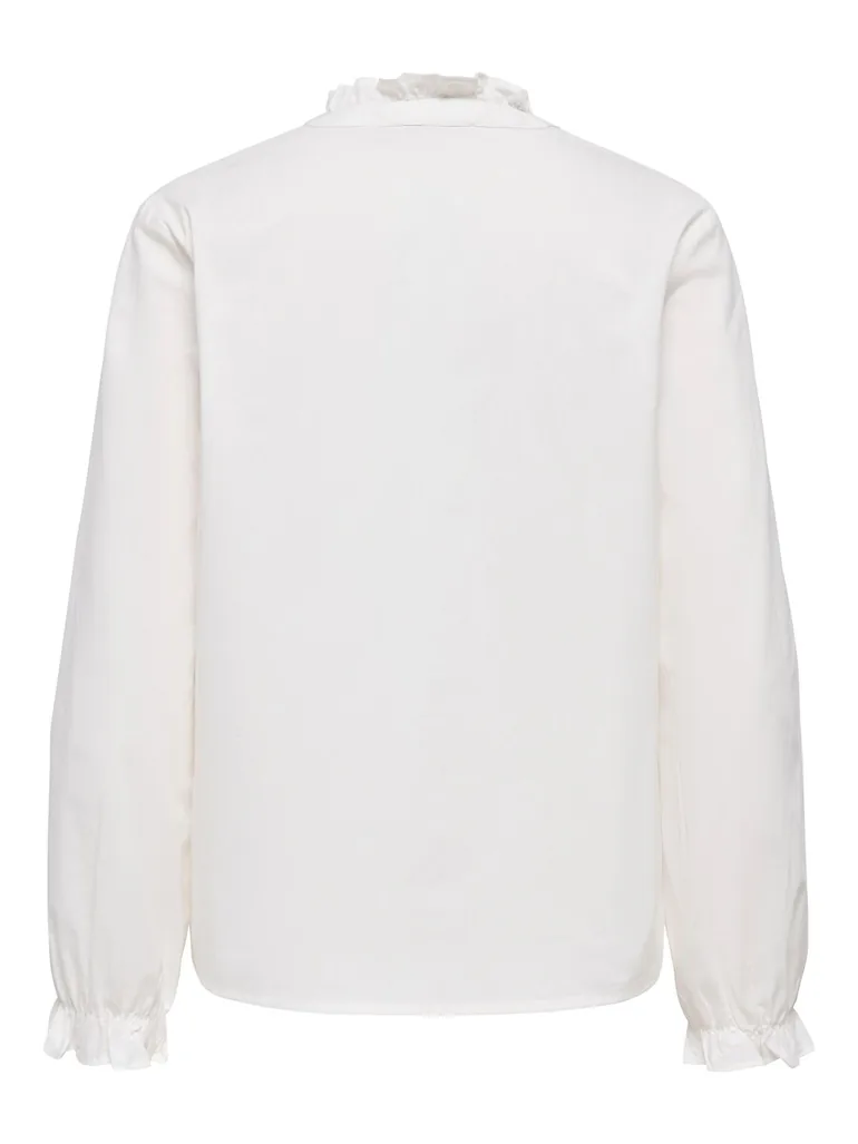 Embroidered Mandarin Collar Blouse - 1