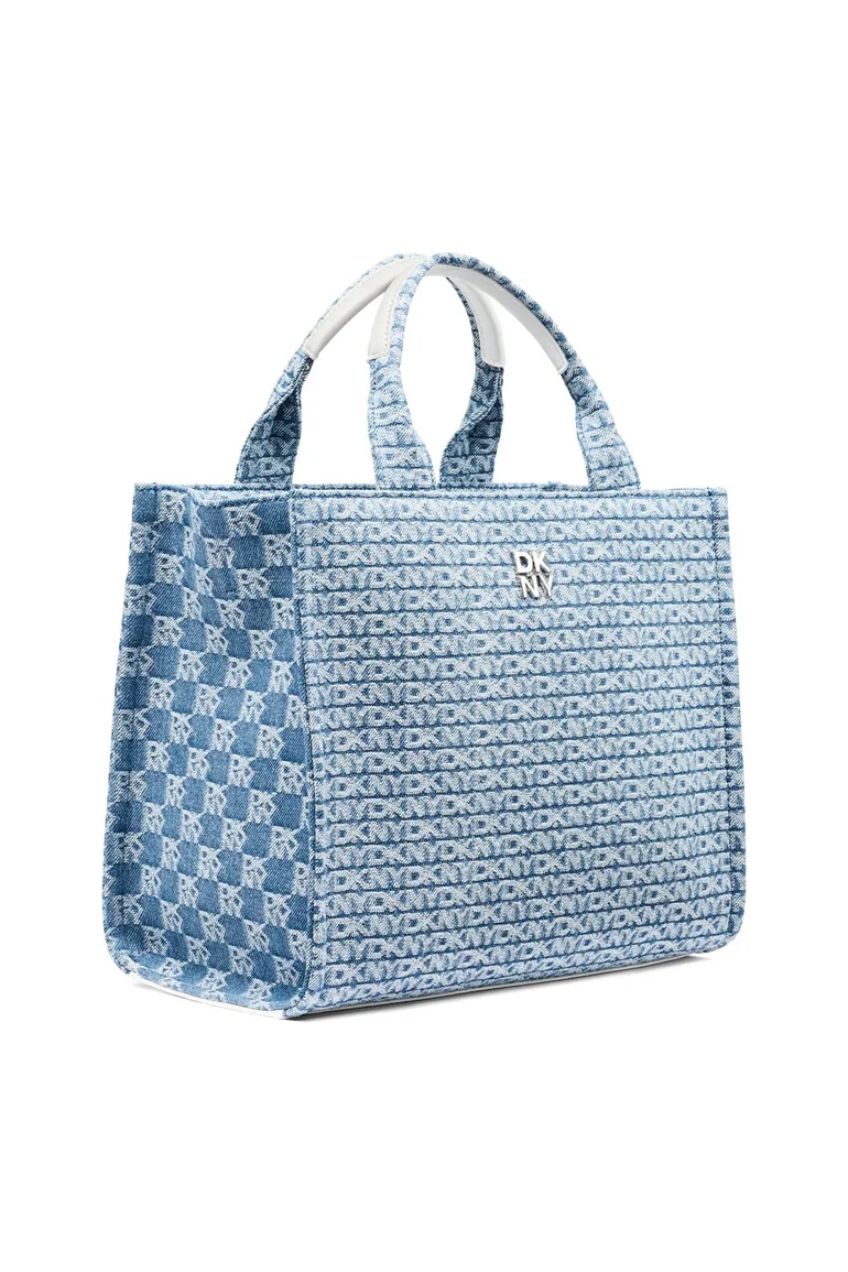 Hadlee Md Tote Logo Print Denim - 1