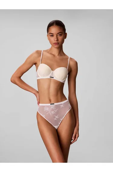 High Leg Thong White