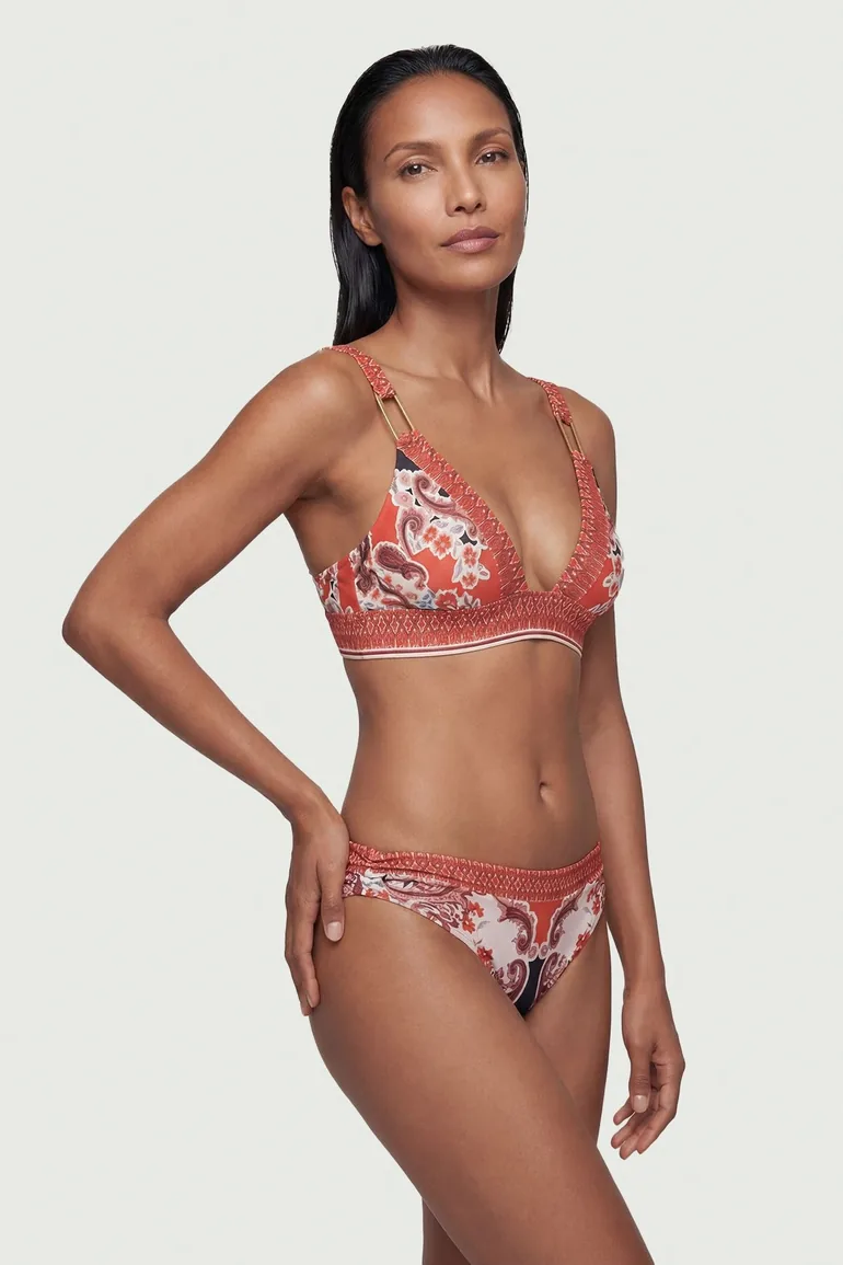 Scarf Mirrored Print Bikini Bottoms