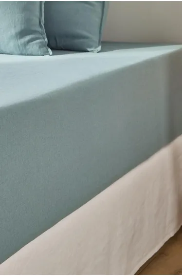 Marnie Fitted Sheet in Washed Cotton/Linen, 30cm Flap