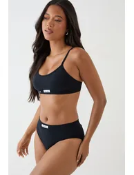 DSGN Studio Seamless Scoop Neck Bralette And Knicker Lingerie Set - black