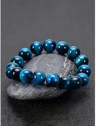 Blue Beaded Bracelet - 3