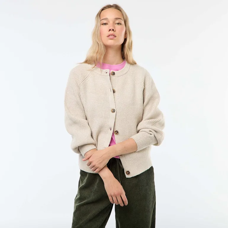 Chunky Knit Cardigan GREY - 1