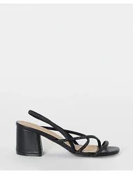 Strappy Low Block Heels Wide Fit - 1