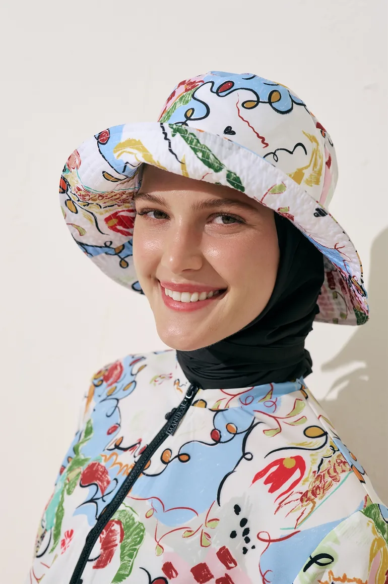 SCARF DETAILED BUCKET HAT - 4