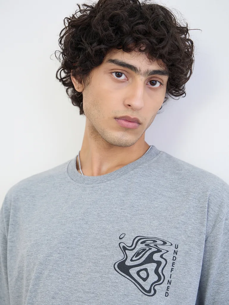 Men Graphic Print Oversized Jersey T-Shirt - 3