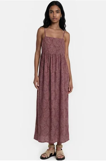 Paisley Print Strappy Maxi Dress